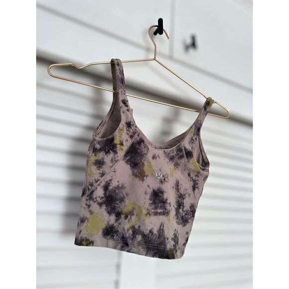 LULULEMON | Athletic Align Shelf Bra Radial Tie Dye  Print Pattern Size 2 - Picture 13 of 15